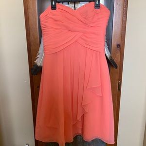 Strapless bridesmaids dress